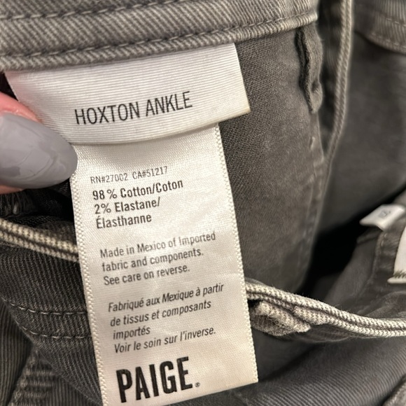 Paige High Rise Hoxton Ankle Skinny Denim in vintage forest night Green woman 27 - Picture 12 of 13